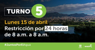 Localidades y barrios con racionamiento de agua en Bogotá este 15 de abril